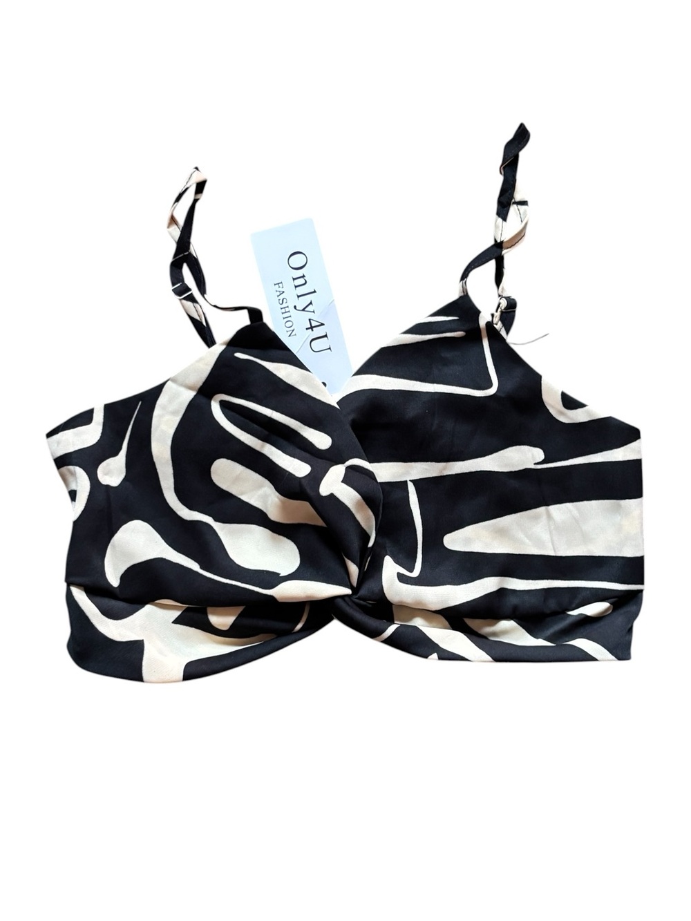 ✨ Only4U black &
white crop top bralette Size S✨